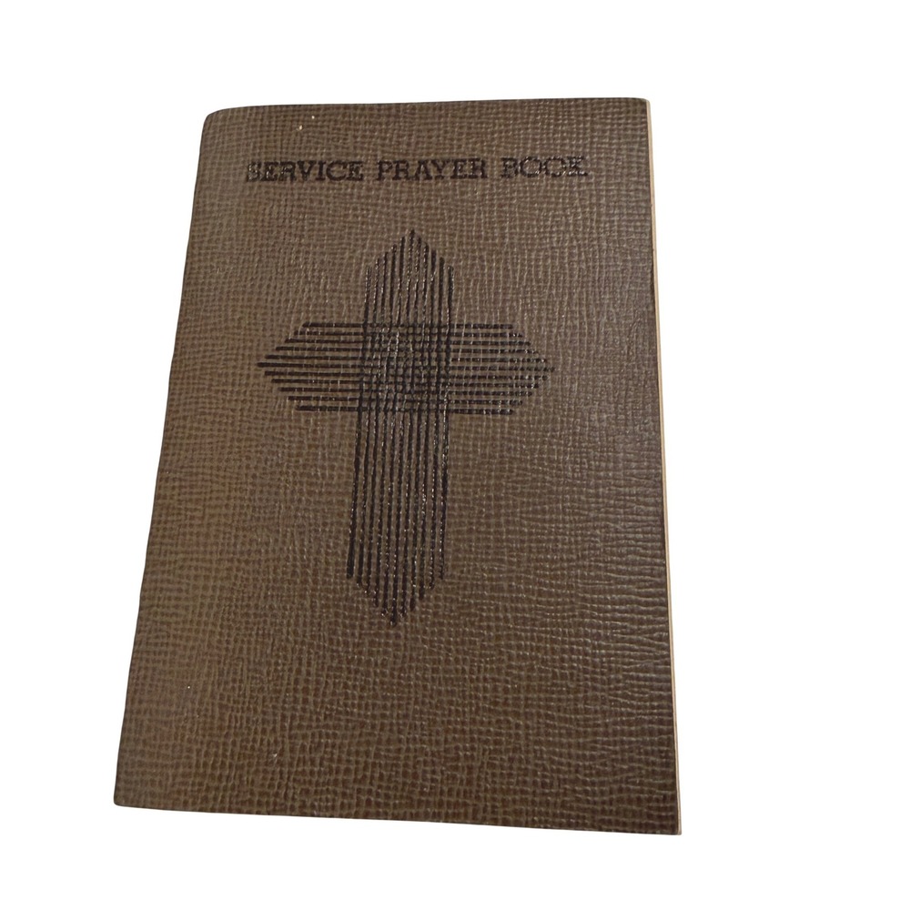 World War II Service Prayer Book Christian Religious Brown 1940's Vintage